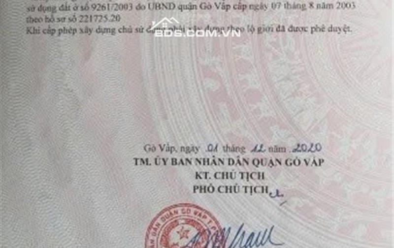 Nhà 1/ cách MT Quang Trung chỉ 10m, diện tích lớn,tiện xây căn hộ dịch vụ hoặc tách 3 lô